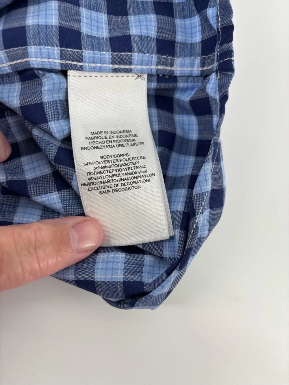 Polo Ralph Lauren Performance Boys XL 18-20 Button Down Shirt Blue Plaid Gingham